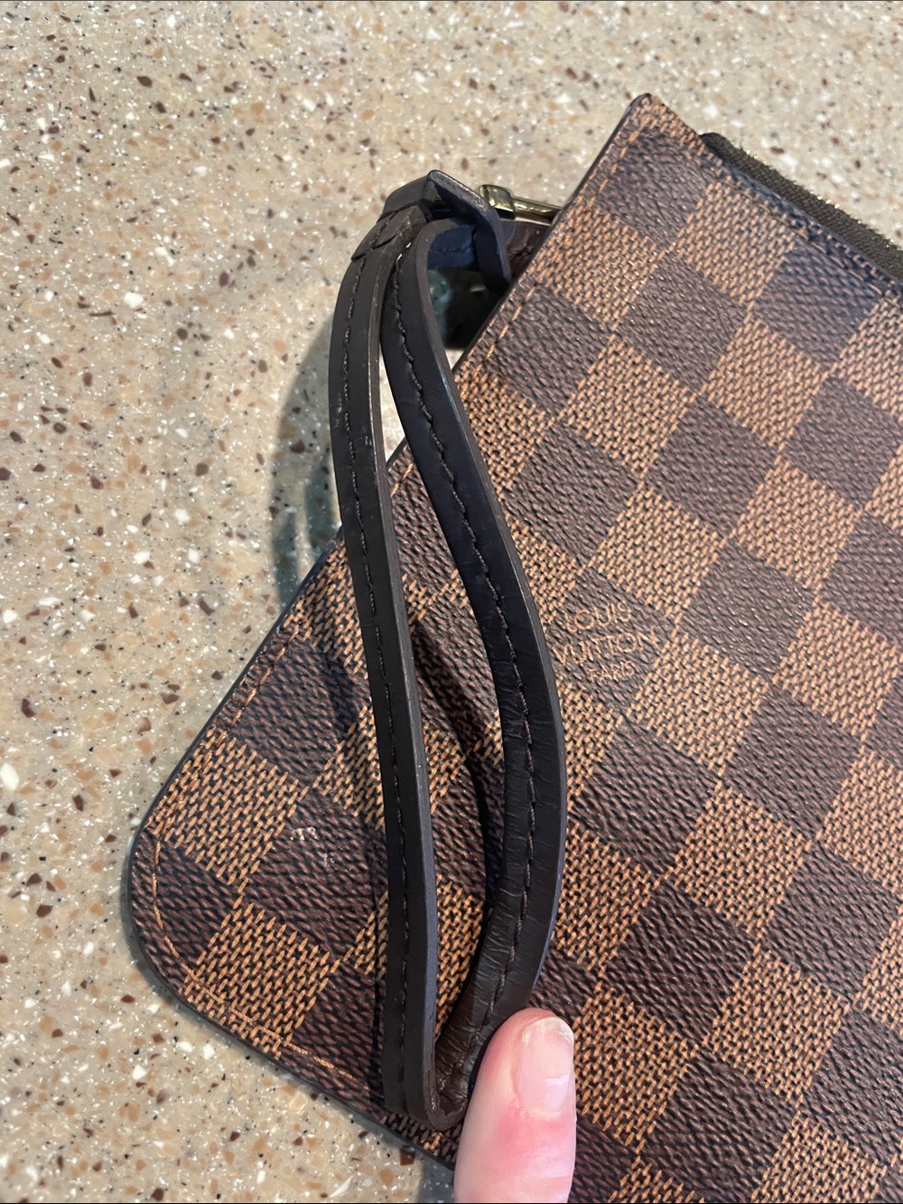 Louis Vuitton Red and Black Striped Interior Pouch - Picture 6 of 6